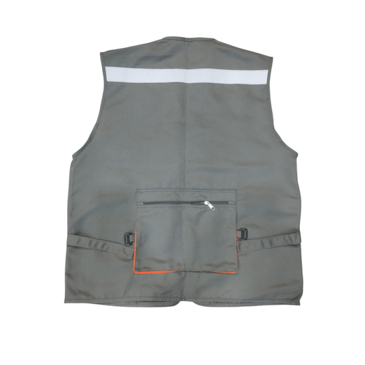 Chaleco de Drill Tipo Panoply Gris con 13 Bolsillos
