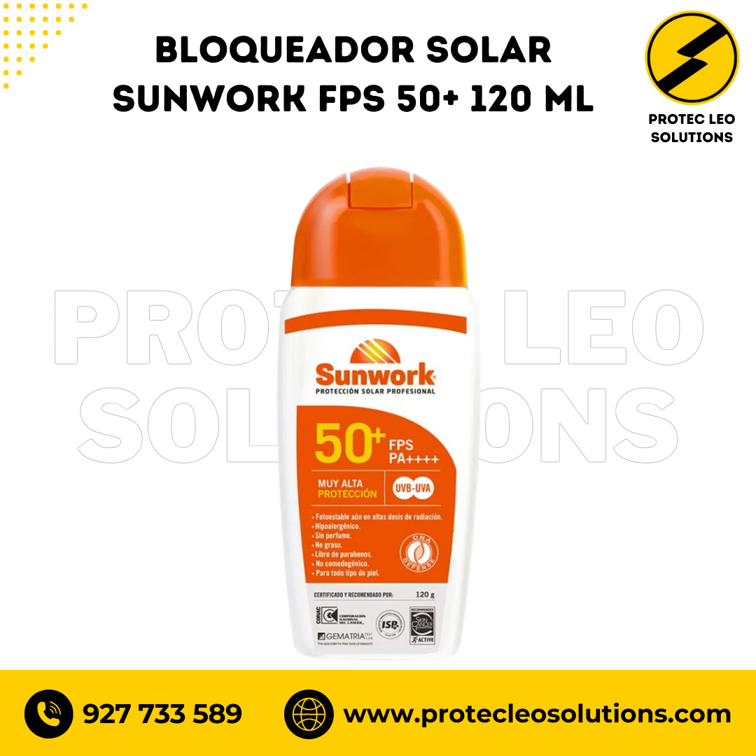 Bloqueador Solar Sunwork FPS 50+ 120 ml
