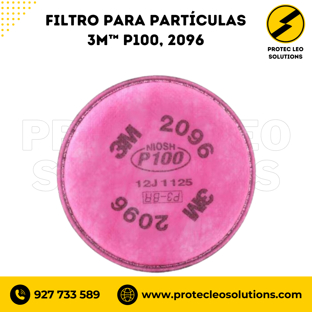 Filtro para Partículas 3M™ P100, 2096, para Gases Ácidos