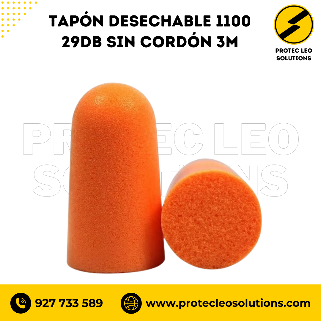 Tapón desechable 1100 29dB sin cordón 3M
