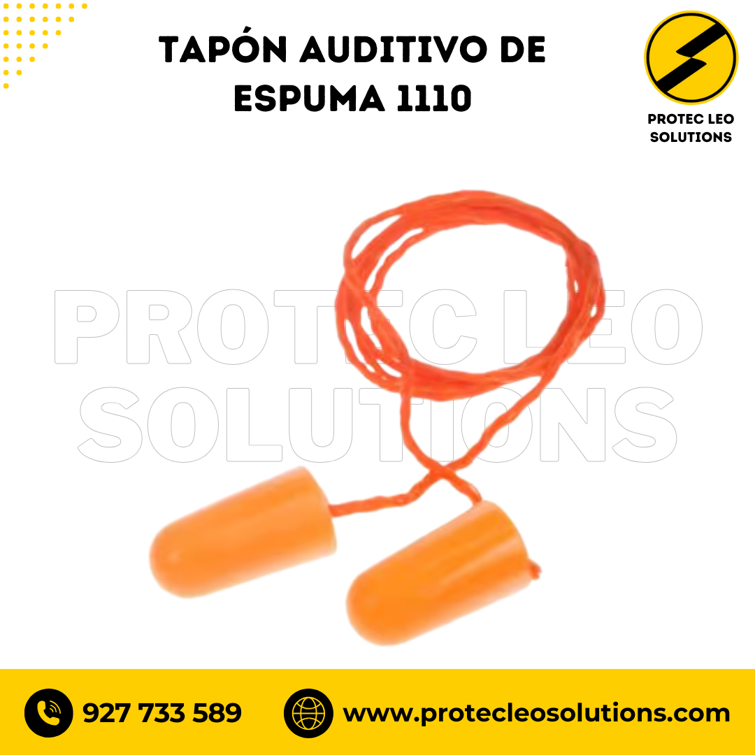 Tapón Auditivo de Espuma 1110 con Cordón /29DB 3M™