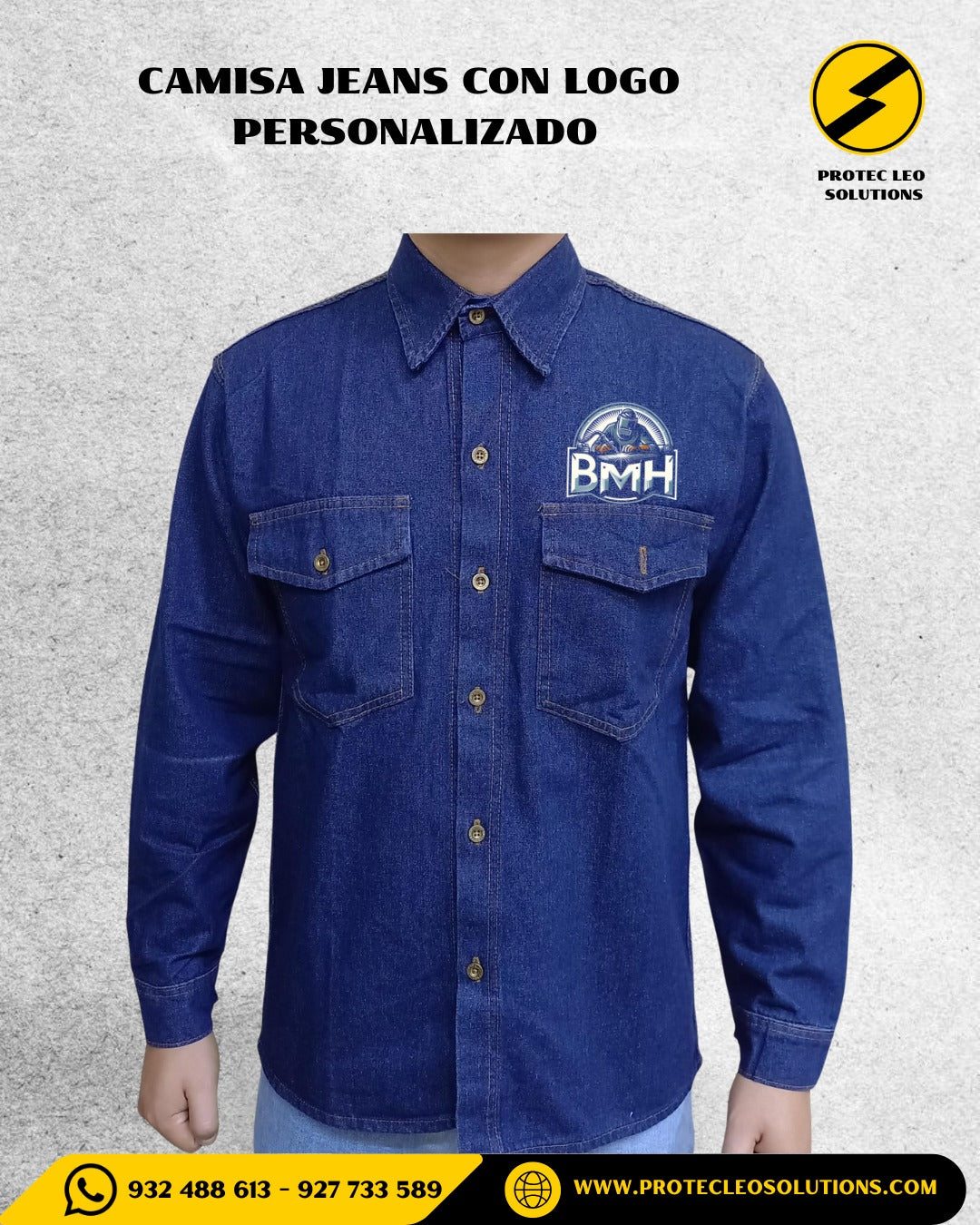 Camisa para soldar con logo personalizado.