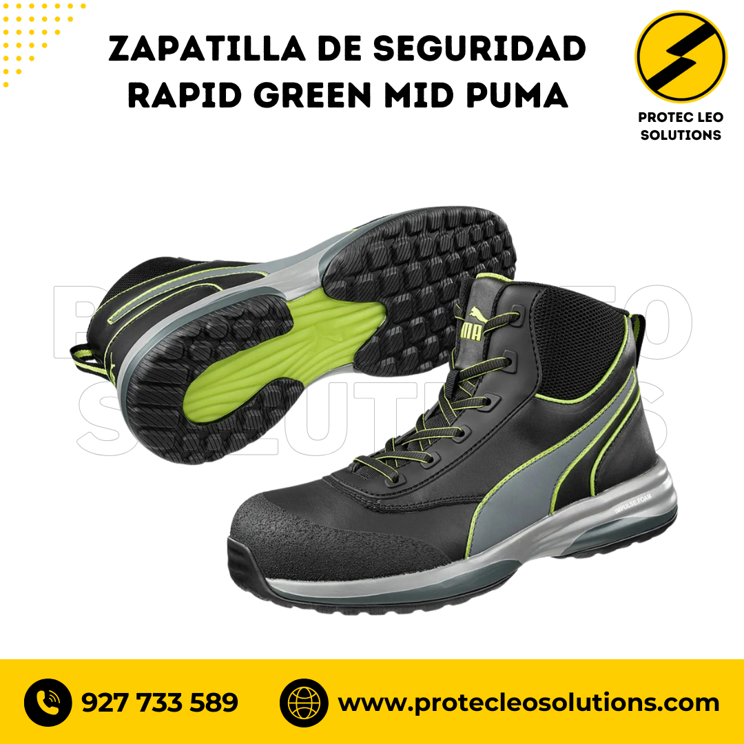 Zapatilla de Seguridad Rapid Green Mid Puma