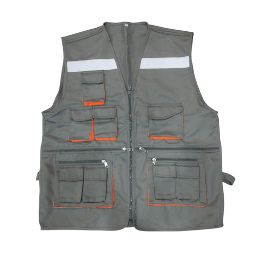 Chaleco de Drill Tipo Panoply Gris con 13 Bolsillos