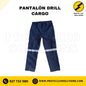 PANTALON DRIL CARGO AZUL MARINO CON CINTA REFLECTIVA