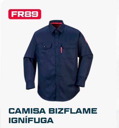 Camisa Ignífugo Bizflame 88/12  8.2 Cal/Cm2 Fr89