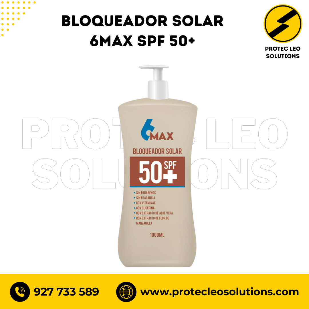 Bloqueador Solar 6Max SPF 50+ Frasco 1 Litro