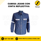 Camisa Jeans Procesado con Cinta Reflectiva