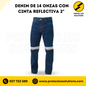 Pantalón Denim de 14 Onzas Con cinta Reflectiva 2"