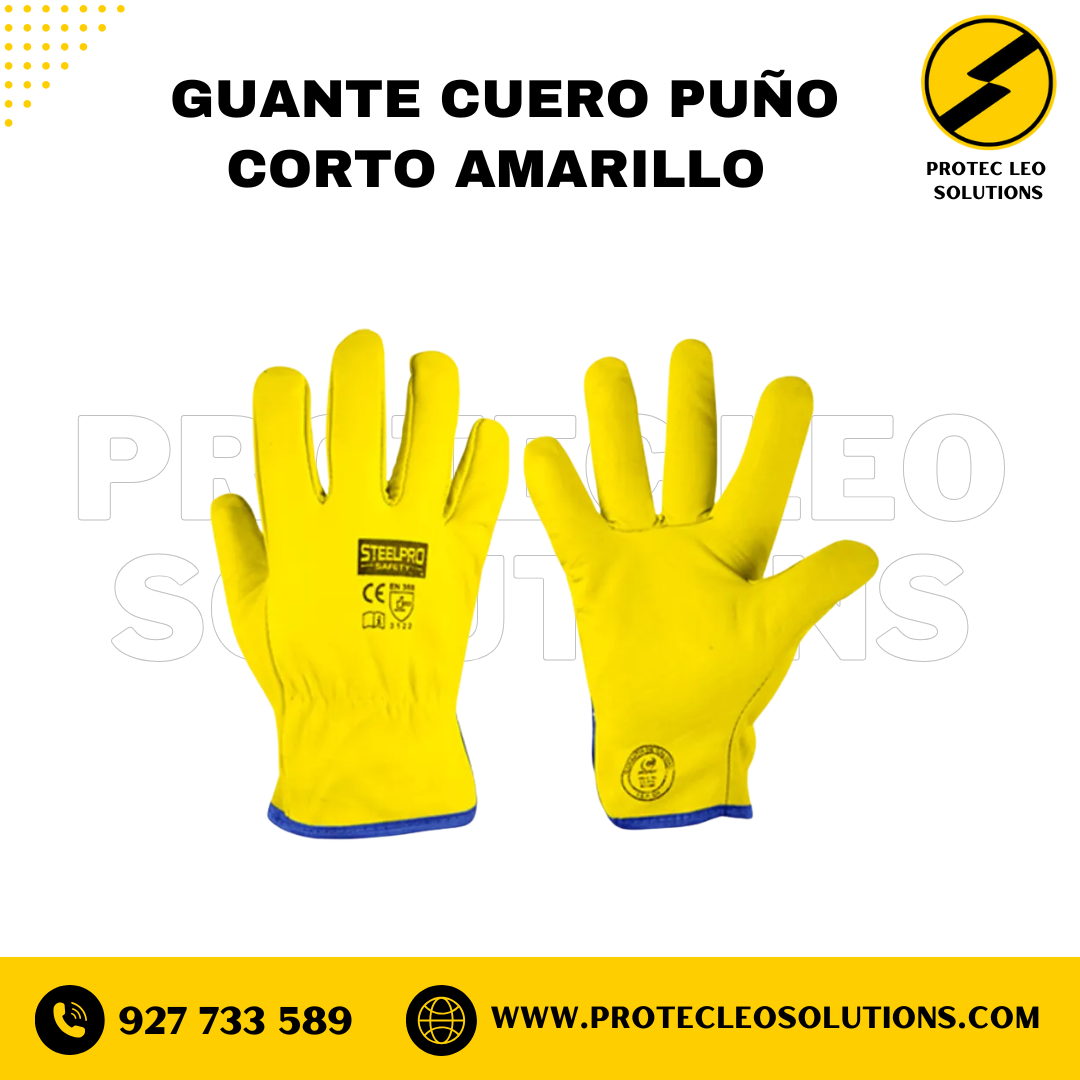 Guante cuero puño corto Steelpro