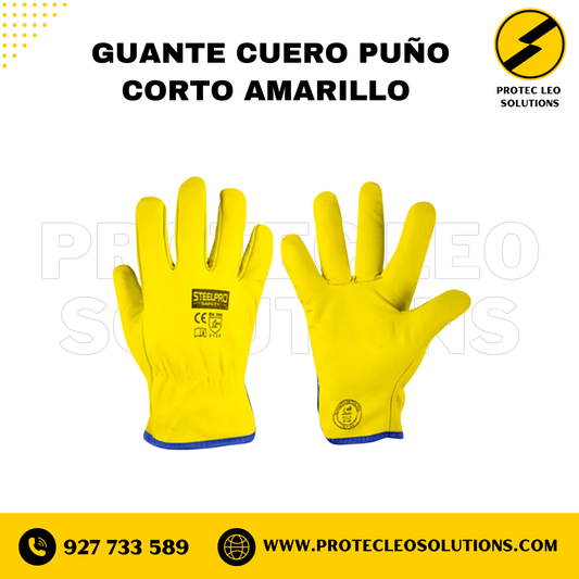 Guante cuero puño corto Steelpro
