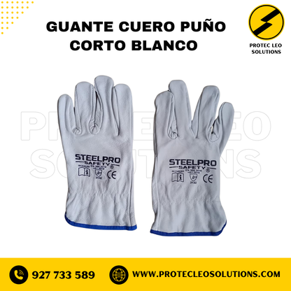 Guante cuero puño corto Steelpro