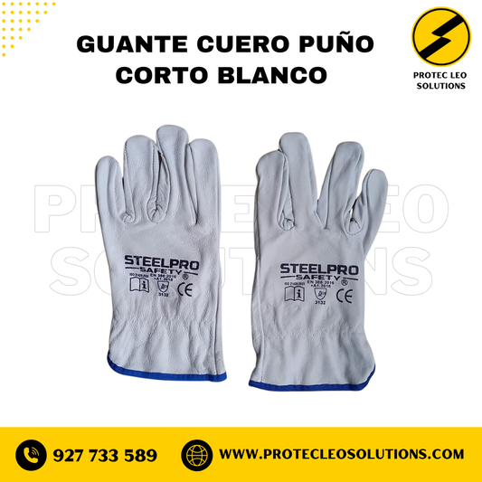 Guante cuero puño corto Steelpro