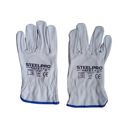 Guante cuero puño corto Steelpro