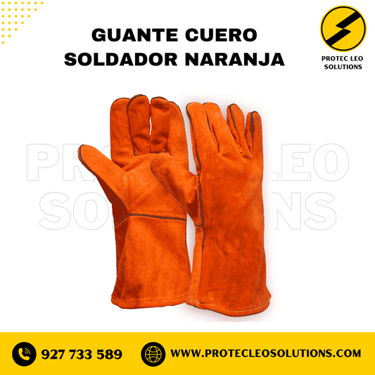 GUANTE DE SOLDAR NARANJO