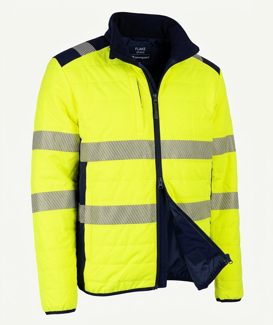 Casaca térmica FLAKE 5FLA160 Coverguard - detalle de bandas segmentadas y cuello alto
