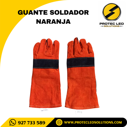 Guante Soldador Naranja / Negro Steelpro