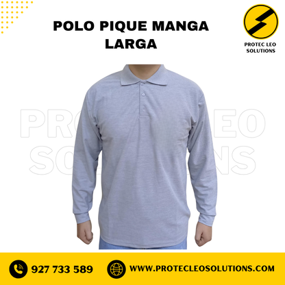 Polo Pique Manga Larga