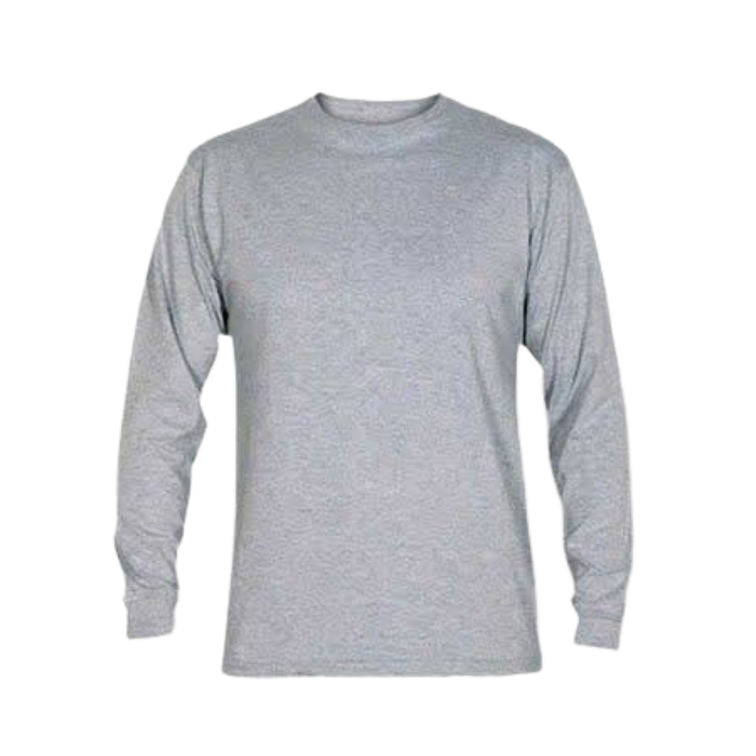 polo gris manga larga