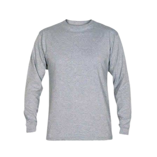 polo gris manga larga