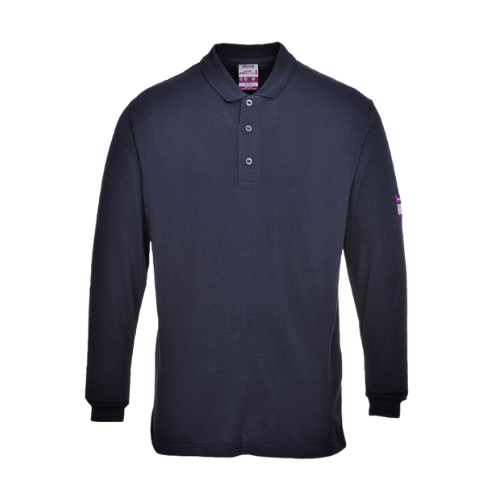 Polo Manga Larga Ignífugo y Antiestático FR10 4.3 CAL/CM2 – PROTEC LEO ...