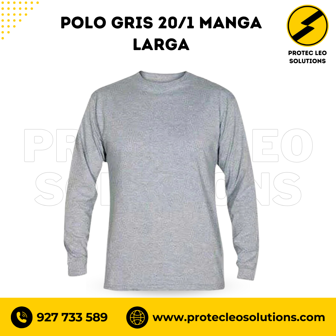 Polo gris 20/01 manga larga