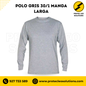 Polo gris 30/1 manga larga