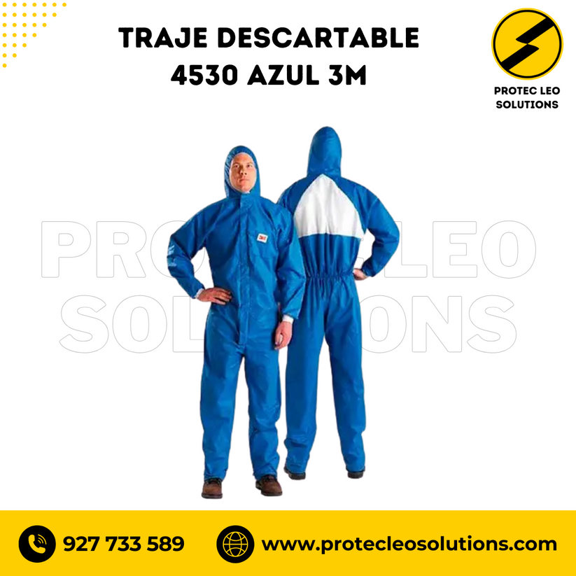 Traje Descartable 4530 Azul 3M – PROTEC LEO SOLUTIONS SAC