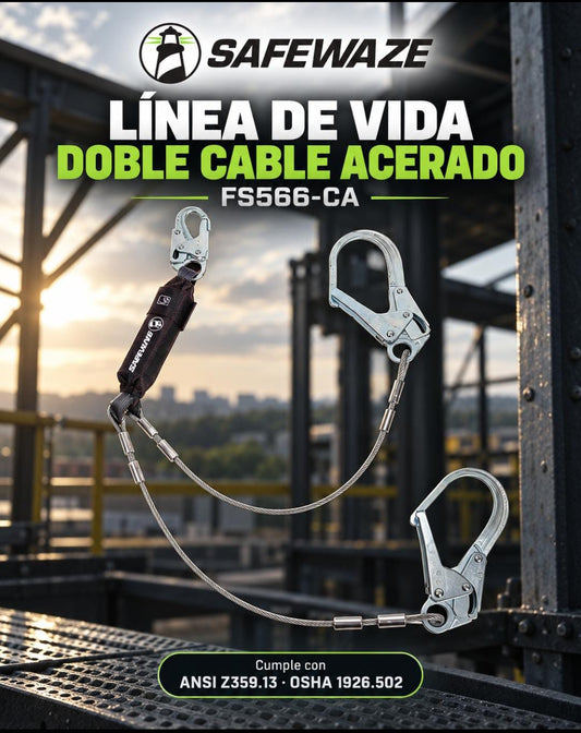 Línea de vida cable de acero FS566-CA Safewase