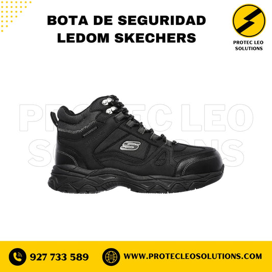 BOTA DE SEGURIDAD LEDOM  ST WP SKECHERS NEGRO