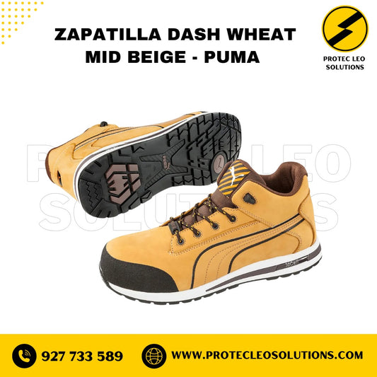 Zapatilla de seguridad DASH WHEAT MID PUMA BEIGE